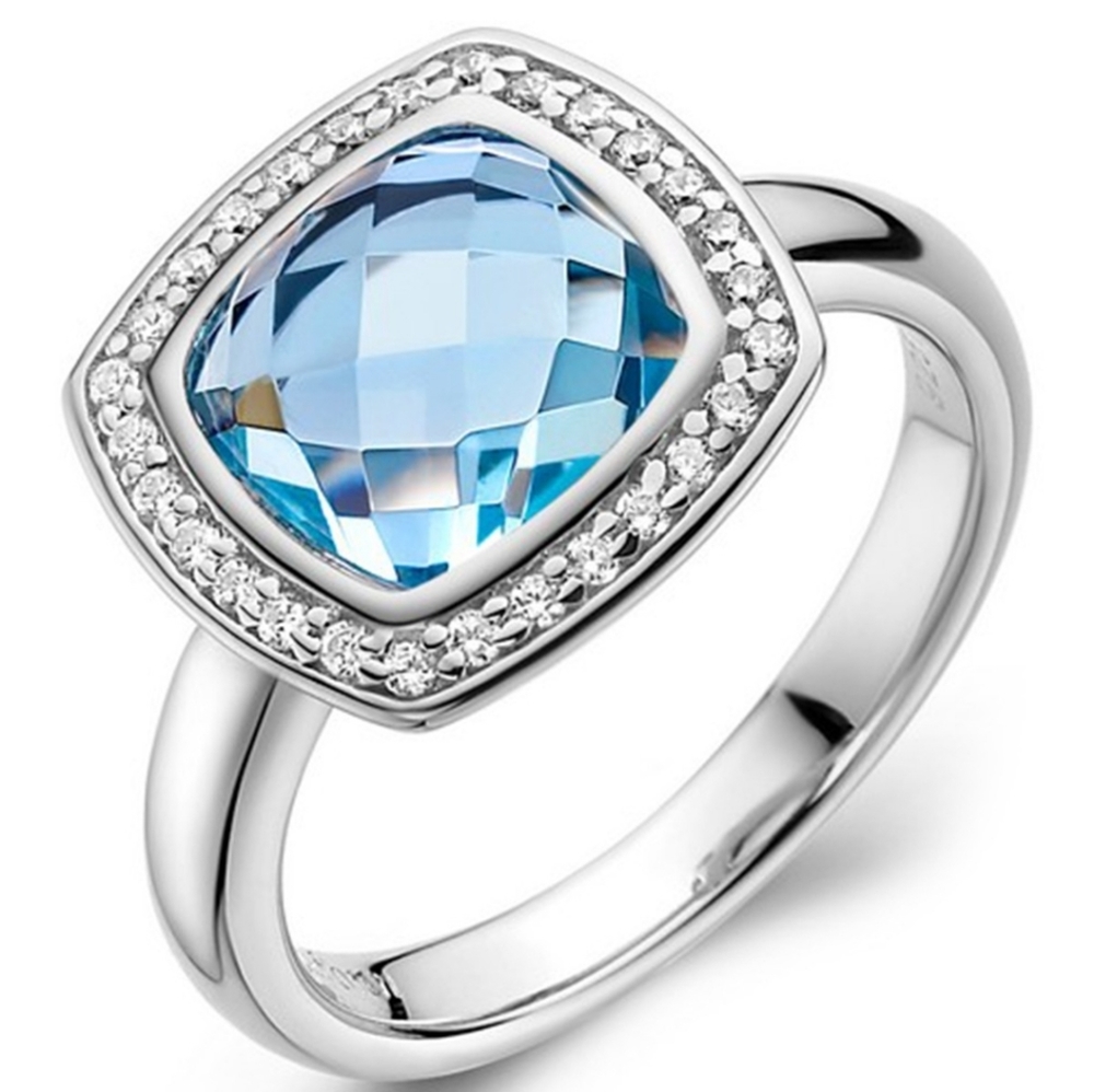 🎁NWT: Sterling & Topaz Radiant Cut Ring